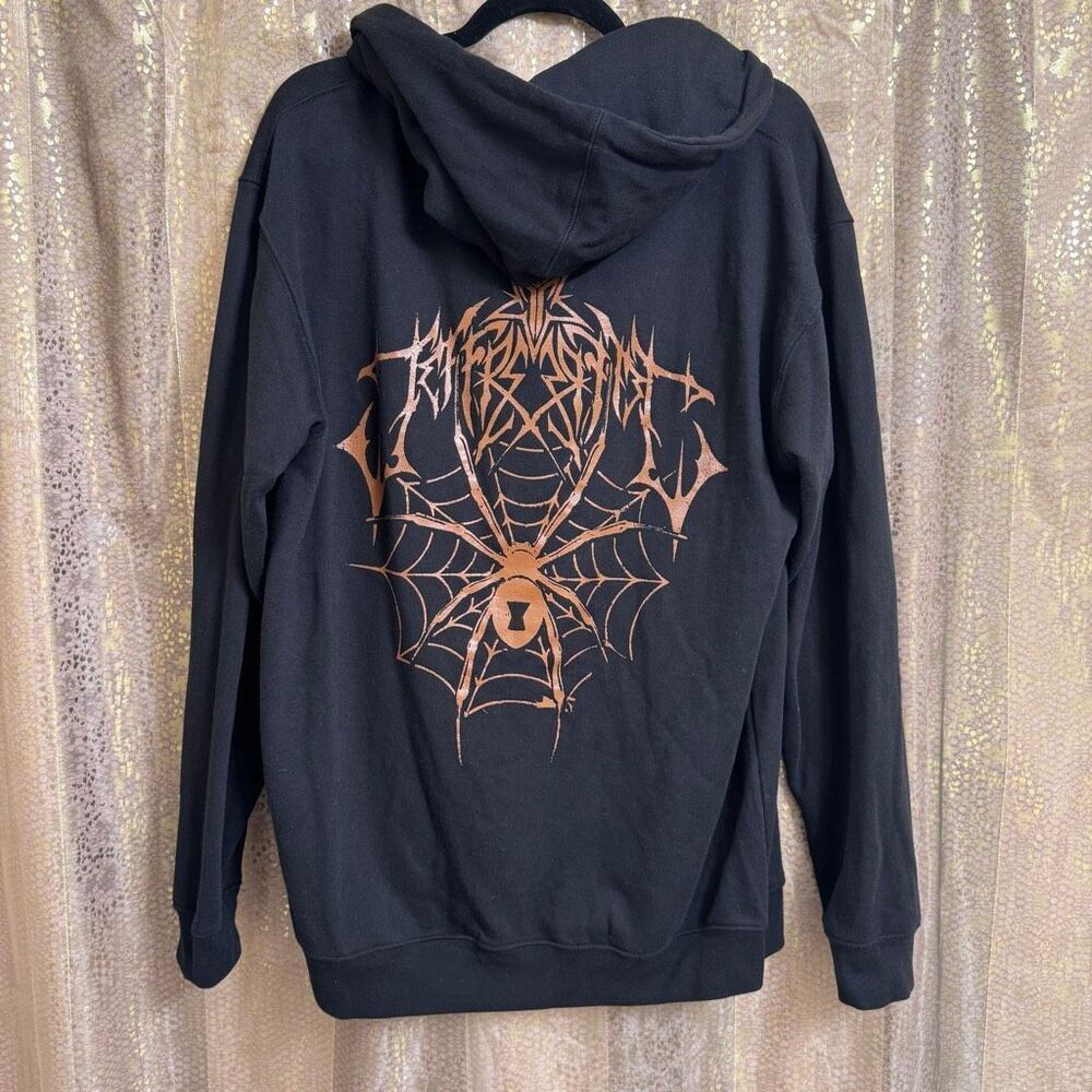 Jeffree Star Unisex Black Exclusive Halloween Black Widow Spider Hoodie Med - Picture 2 of 5